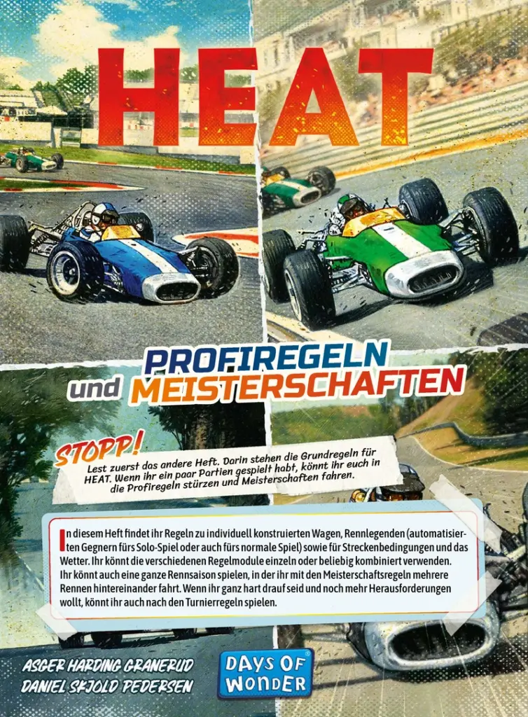 HEAT - Profiregeln und Meisterschaften für spannende Rennspiele