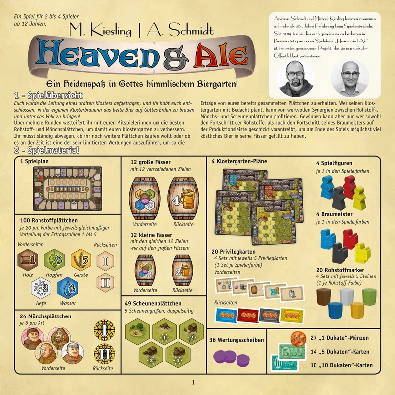 Heaven & Ale - Ein strategisches Brettspiel über Bierbrauen und Klosterverwaltung