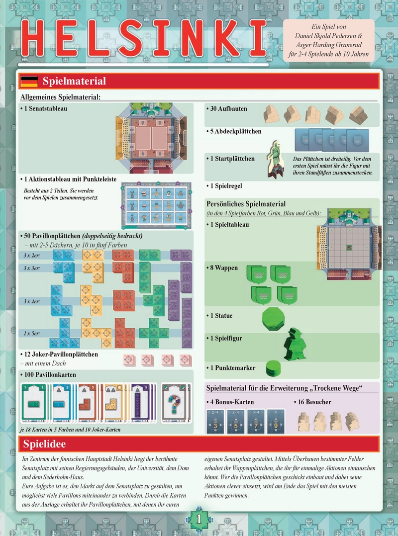 Helsinki - Kreatives Brettspiel zur Gestaltung des Senatsplatzes