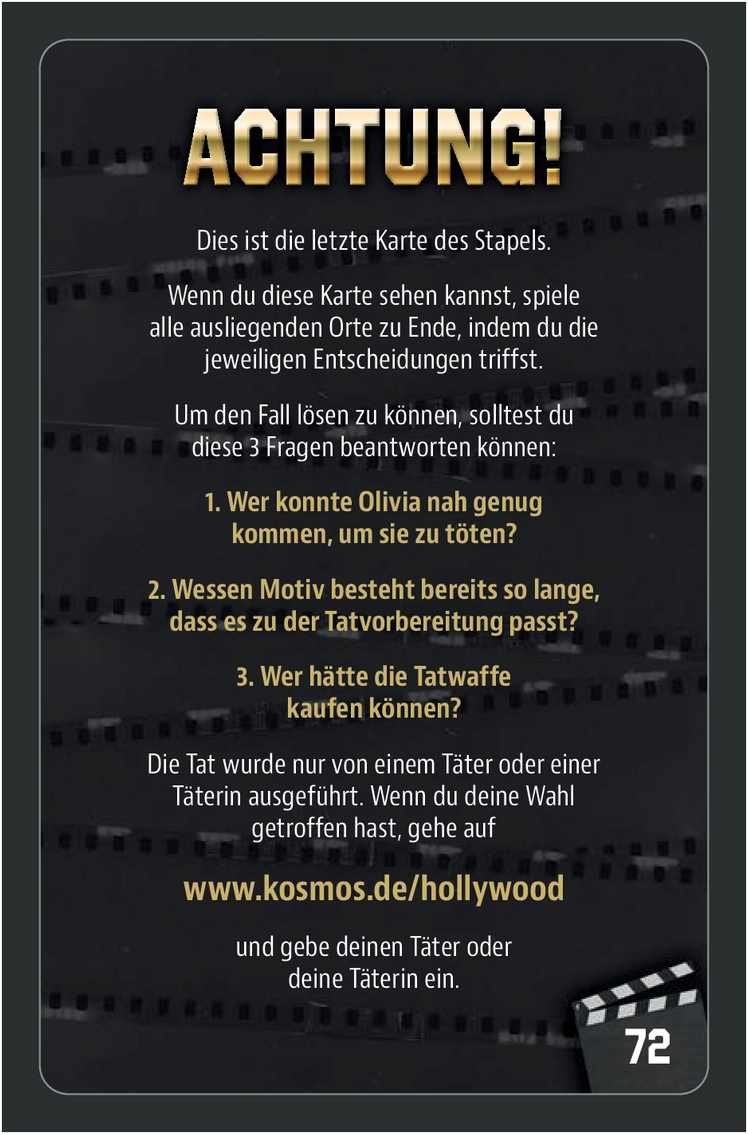 Hollywood: Das spannende Detektivspiel für die ganze Familie