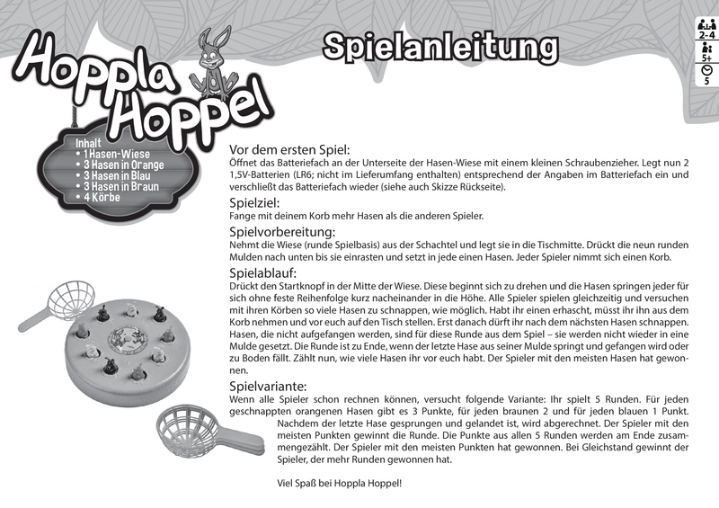 Hoppla Hoppel - Spannendes Geschicklichkeitsspiel für Kinder