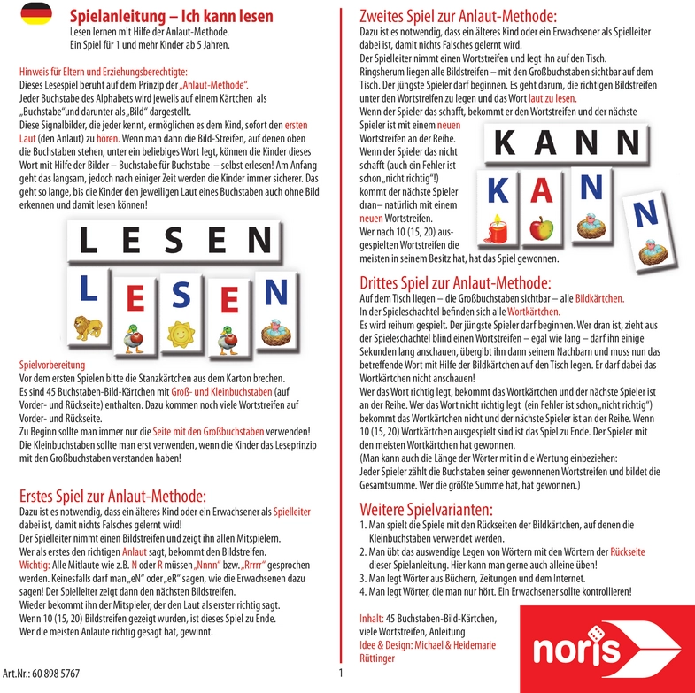 Ich kann lesen - Lernspiel für Kinder zur Leseförderung