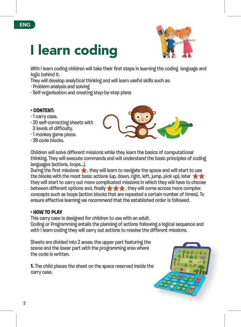 Ich lerne programmieren - Spielanleitung für Kinder