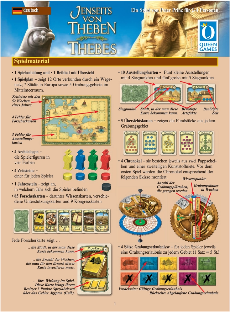 Jenseits von Theben - Strategisches Brettspiel für Archäologen