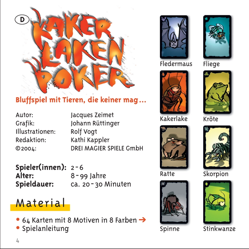 Kakerlaken Poker - Das Bluffspiel mit Tieren