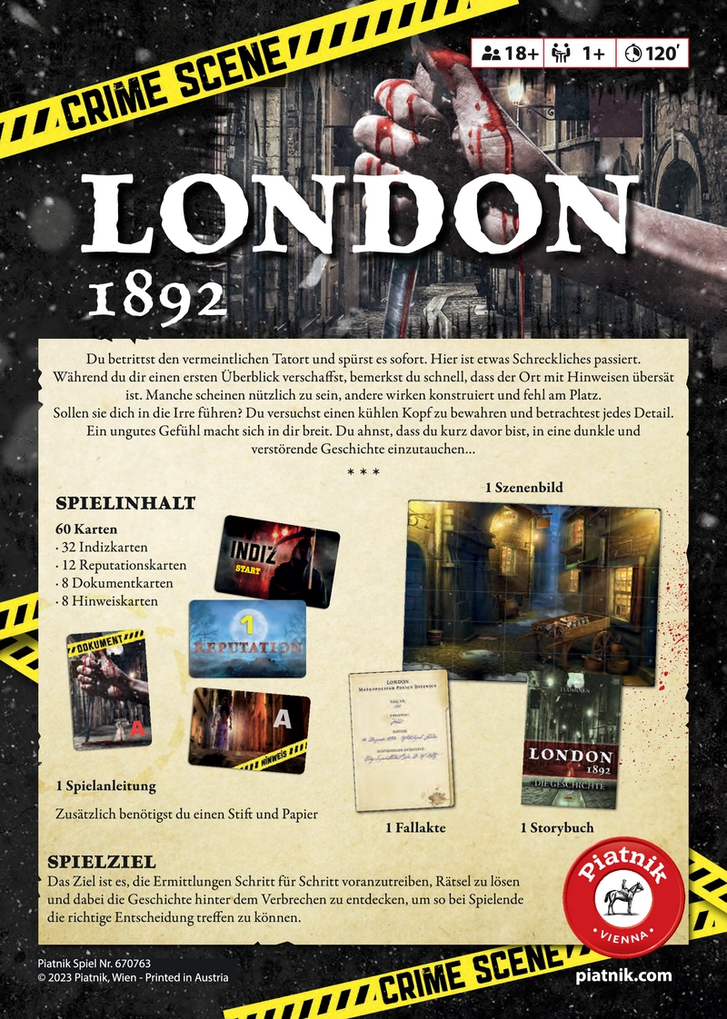 London 1892 - Krimi-Spiel für Ermittler