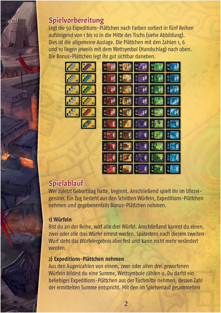 Lost Cities - Auf Schatzsuche Spielanleitung und Regeln
