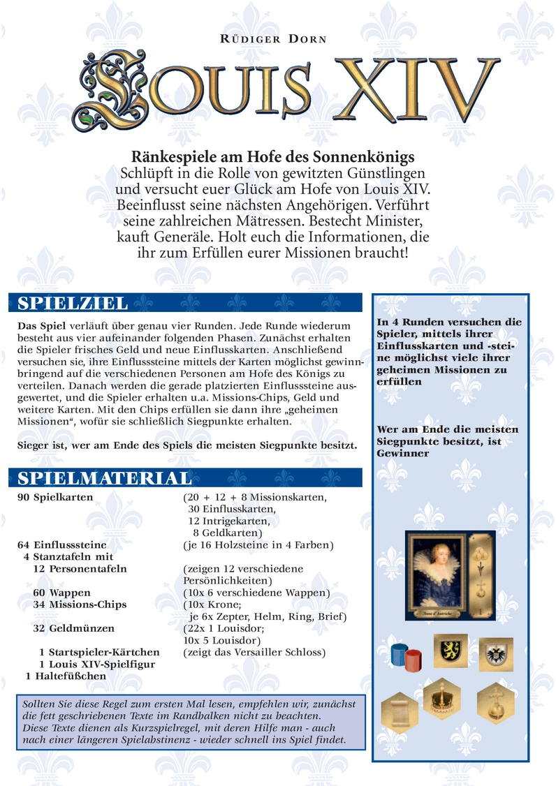 Louis XIV - Strategisches Brettspiel am Hofe des Sonnenkönigs