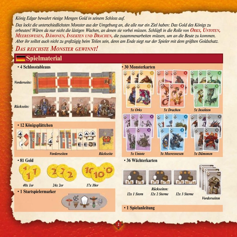 Mächtige Monster - Brettspiel für 3 bis 6 Spieler