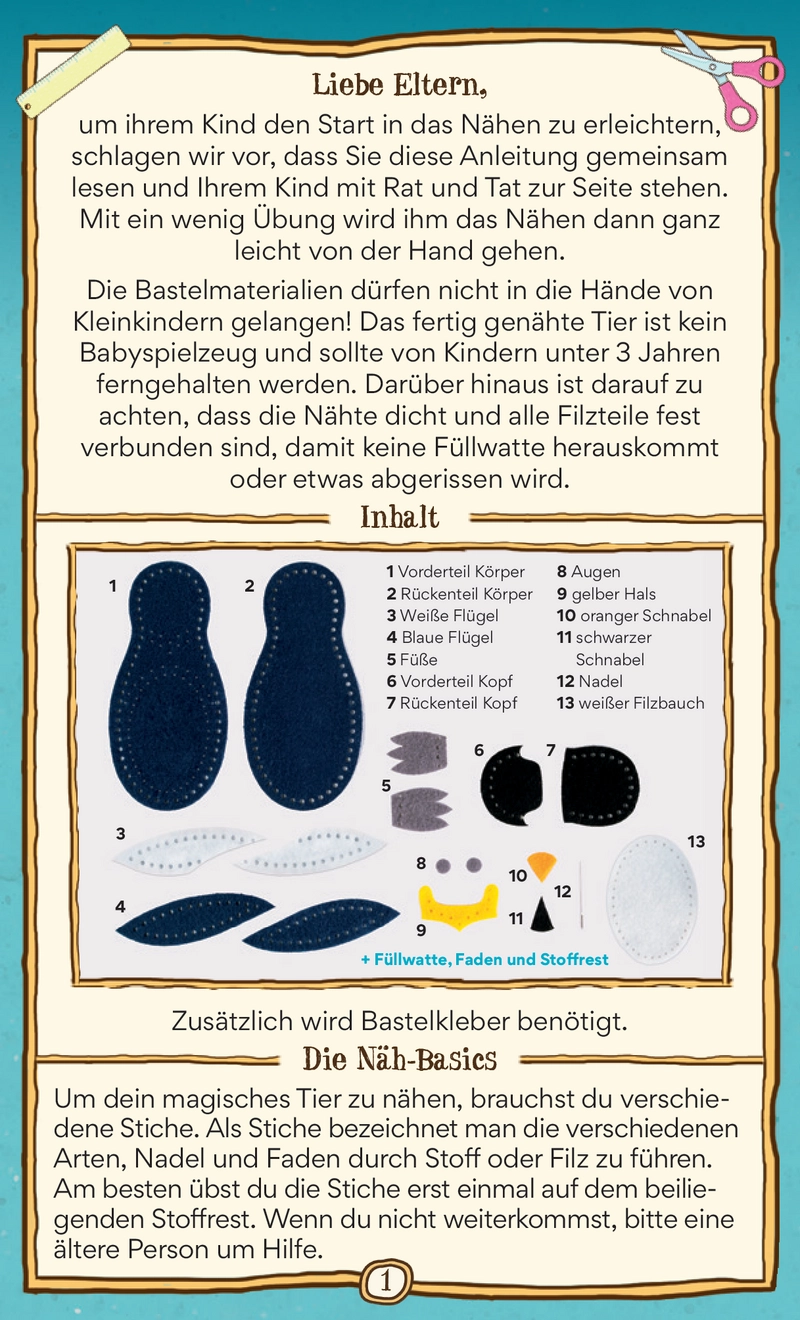Magisches Tier aus Filz nähen - Kreative Anleitung für Kinder
