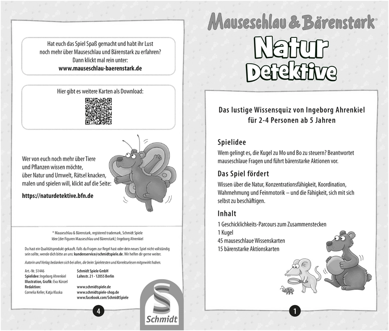Mauseschlau & Bärenstark: Naturdetektive - Wissensspiel für Kinder