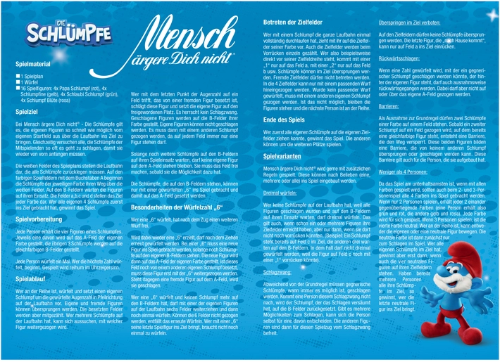Mensch ärgere Dich nicht - Der Klassiker mit den Schlümpfen