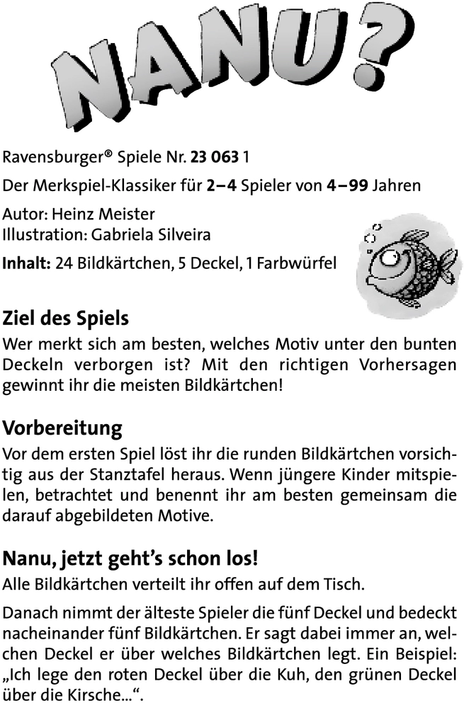 Nanu? - Gedächtnisspiel für die ganze Familie