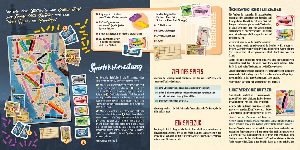 New York City Spielanleitung: Regeln, Ziel und Ablauf
