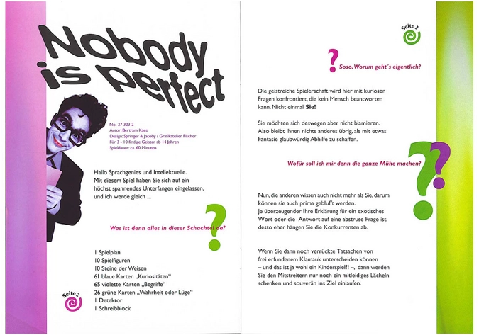 Nobody is Perfect - Das kreative Partyspiel für gesellige Runden