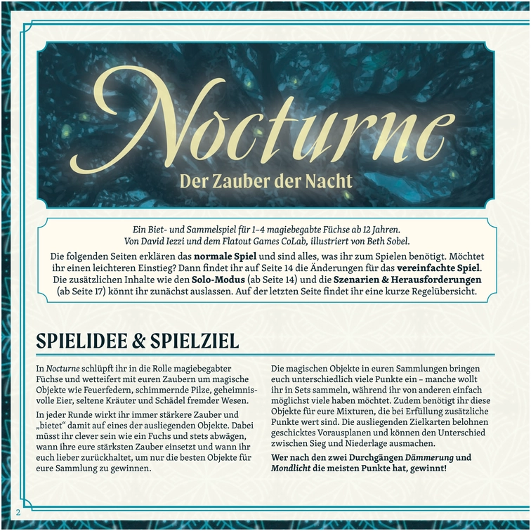 Nocturne: Der Zauber der Nacht - Spielanleitung und Regeln