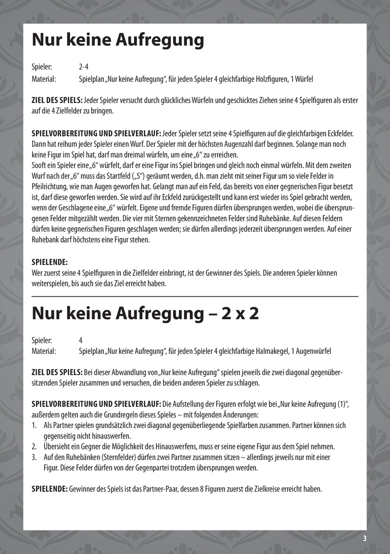 Nur keine Aufregung - Das klassische Würfelspiel