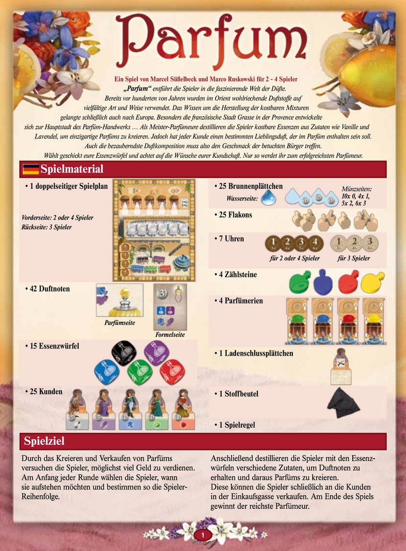 Parfum - Brettspiel für 2 bis 4 Spieler
