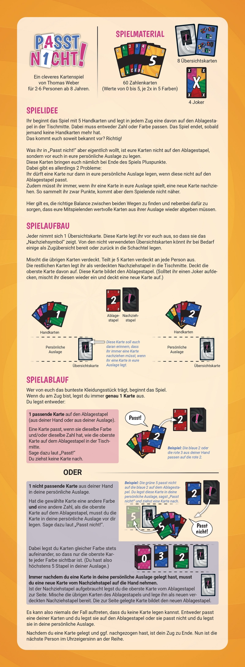 Passt nicht! - Das Kartenspiel für Taktiker und Schnelligkeit