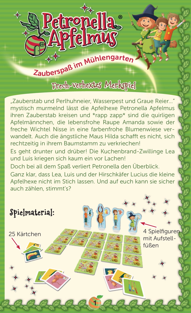 Petronella Apfelmus - Zauberspaß im Mühlengarten Merkspiel
