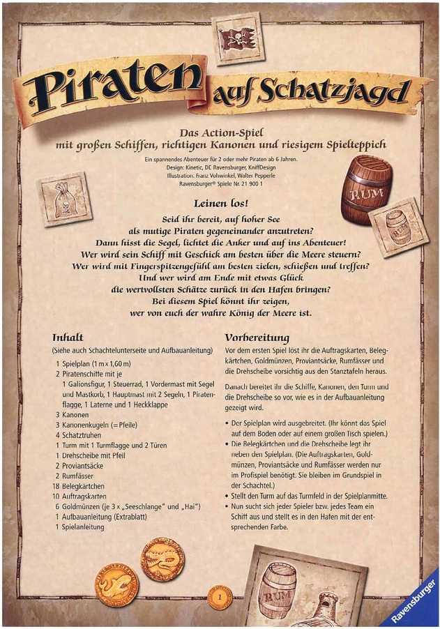 Piraten auf Schatzjagd - Das spannende Abenteuer für kleine Piraten