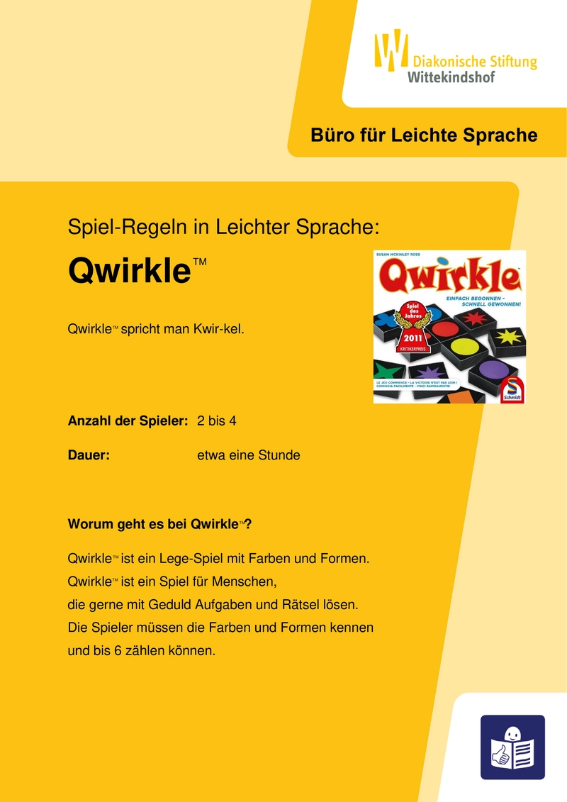 Qwirkle - Spielanleitung in Leichter Sprache