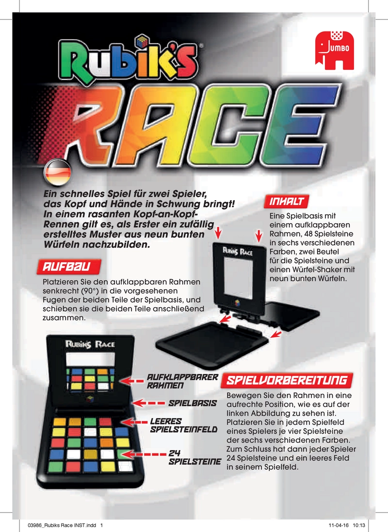 Rubik’s Race - Schnelles Spiel für zwei Spieler mit bunten Würfeln