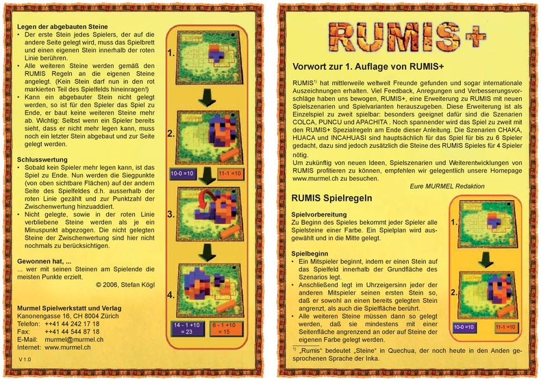 RUMIS+ - Strategisches Brettspiel mit Bauherausforderungen