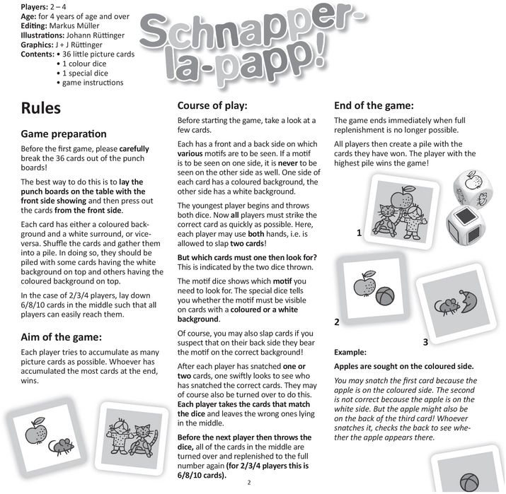 Schnapper-la-papp - Ein schnelles Ratespiel für Kinder