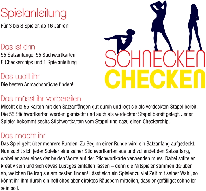 Schnecken Checken - Das kreative Anmachspruch-Spiel
