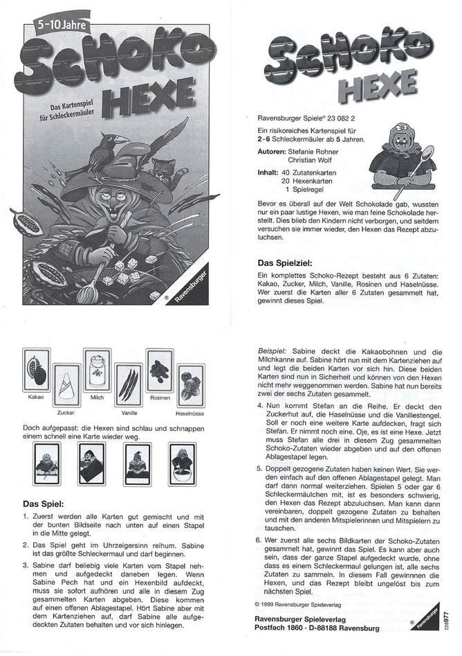 Schoko Hexe - Das Kartenspiel für Schleckermäuler