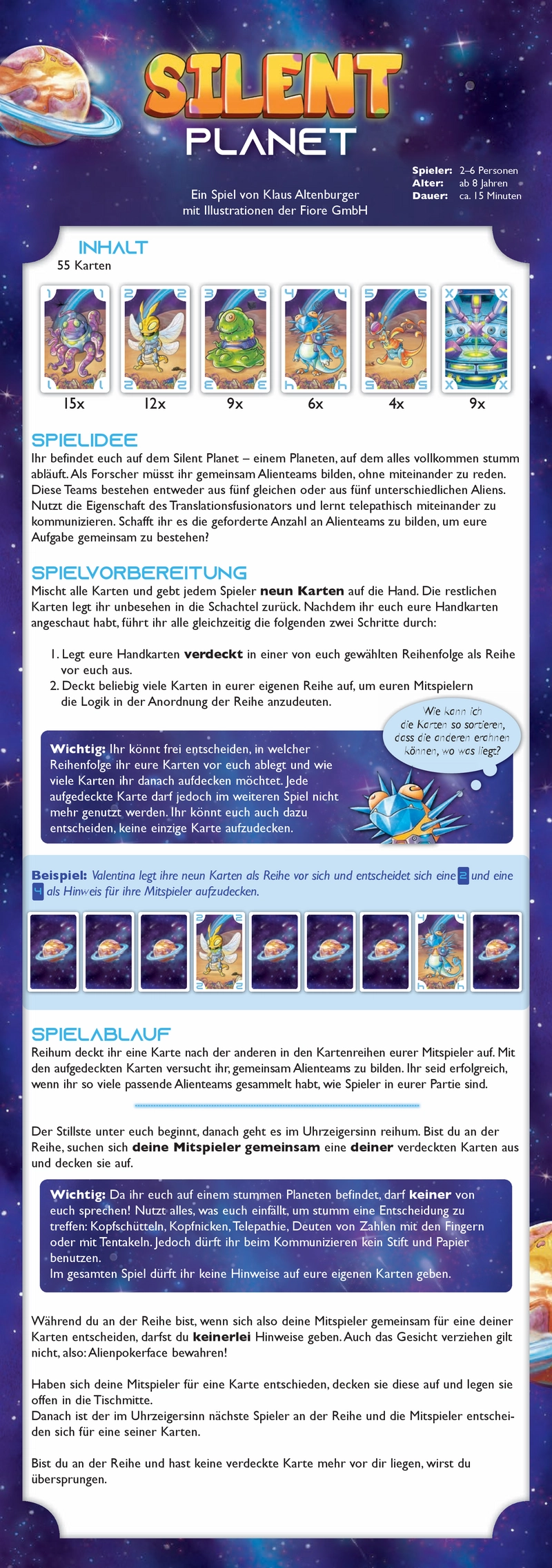 Silent Planet - Kooperatives Kartenspiel für Teamarbeit und Kommunikation
