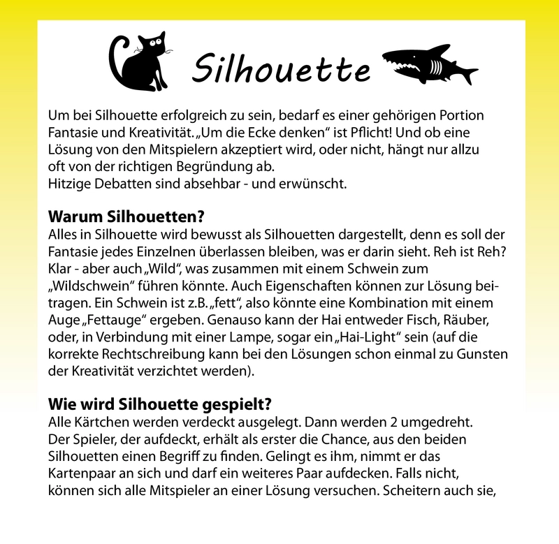 Silhouette - Kreatives Ratespiel mit Silhouetten