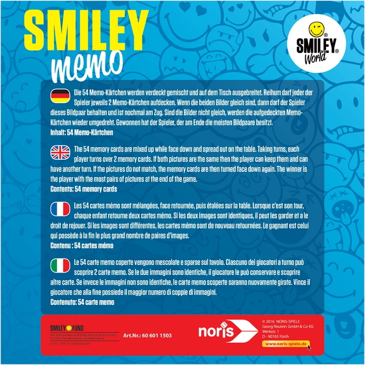 Smiley Memo - Das spannende Gedächtnisspiel für Kinder