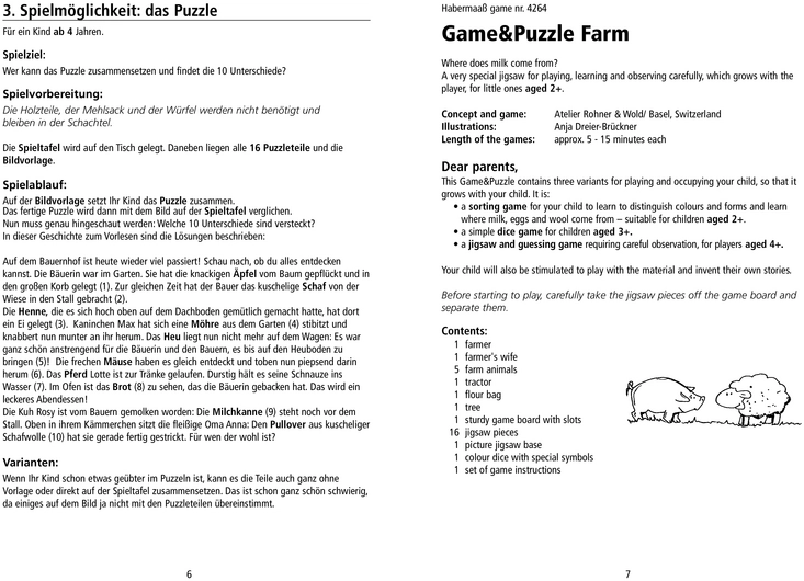 Spiel & Puzzle Bauernhof - Lernspiel für Kinder