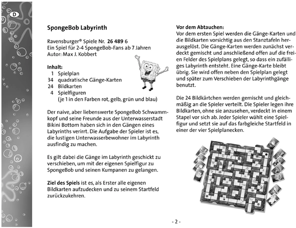 SpongeBob Labyrinth - Spannendes Kinderspiel im Unterwasserreich