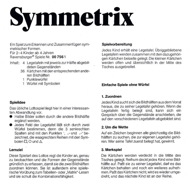 Symmetrix - Das Spiel zum Erkennen und Zusammenfügen symmetrischer Formen
