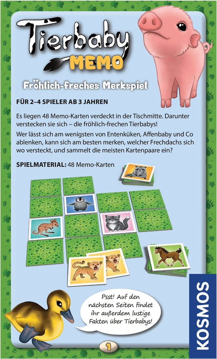 Tierbaby Memo - Fröhliches Merkspiel für die ganze Familie
