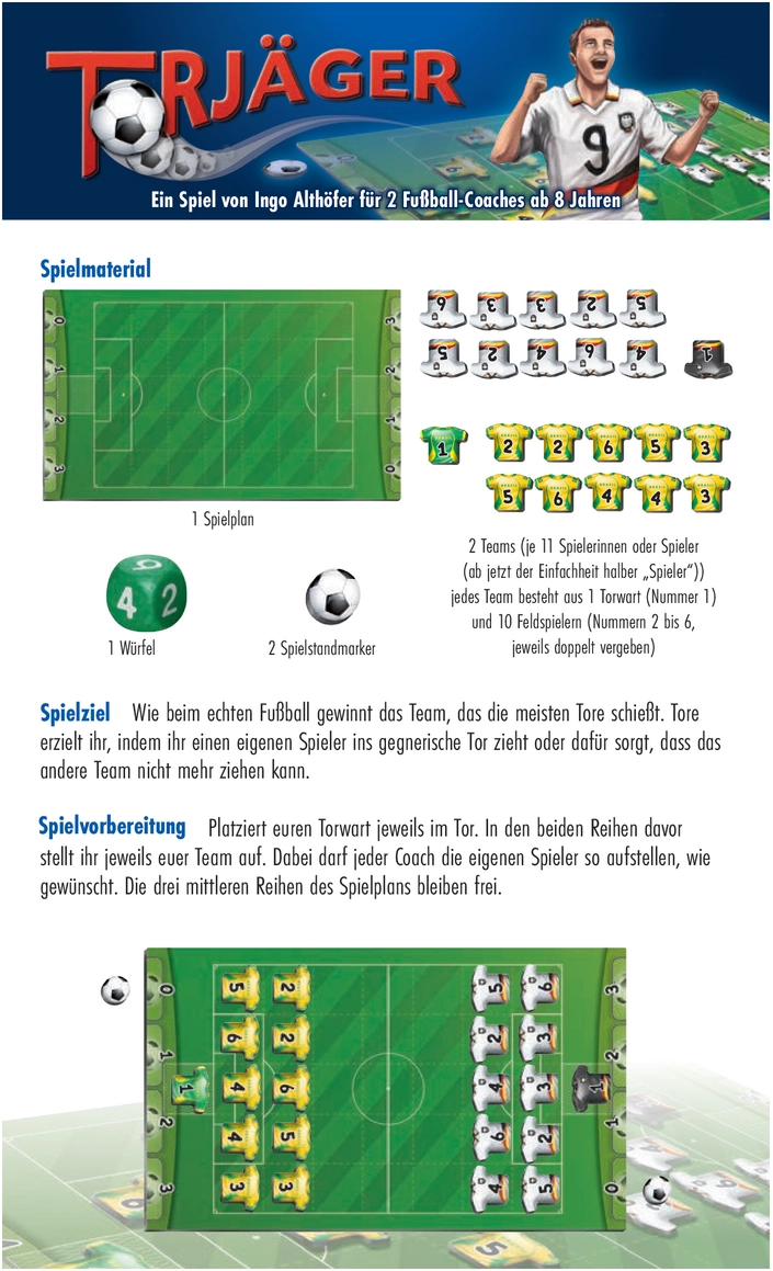 Torjäger - Strategisches Fußballspiel für zwei Coaches