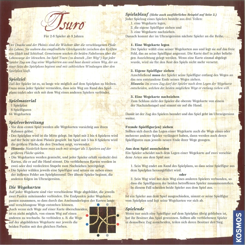 Tsuro - Das Brettspiel für strategische Wege