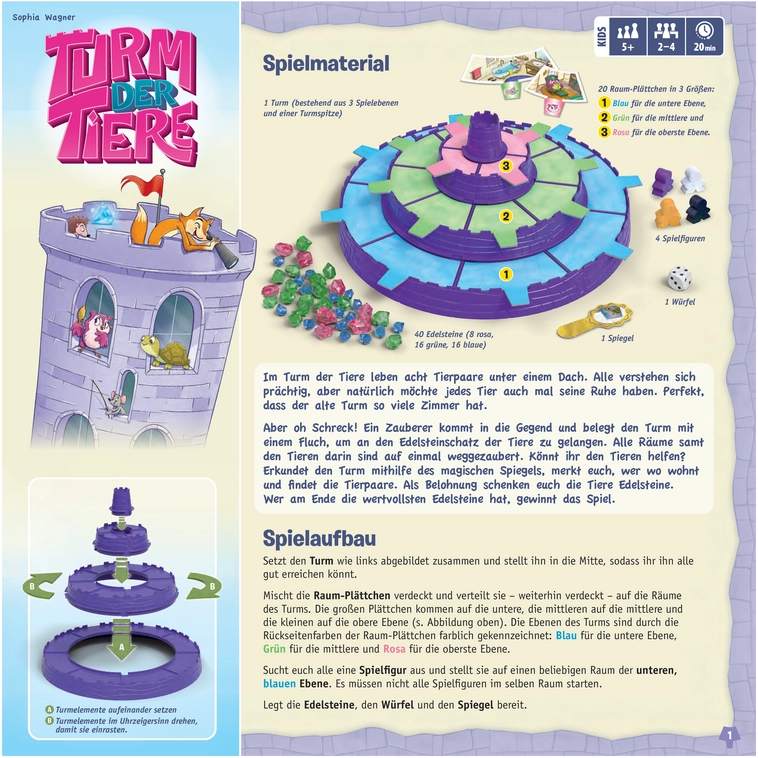 Turm der Tiere - Ein spannendes Brettspiel für Kinder