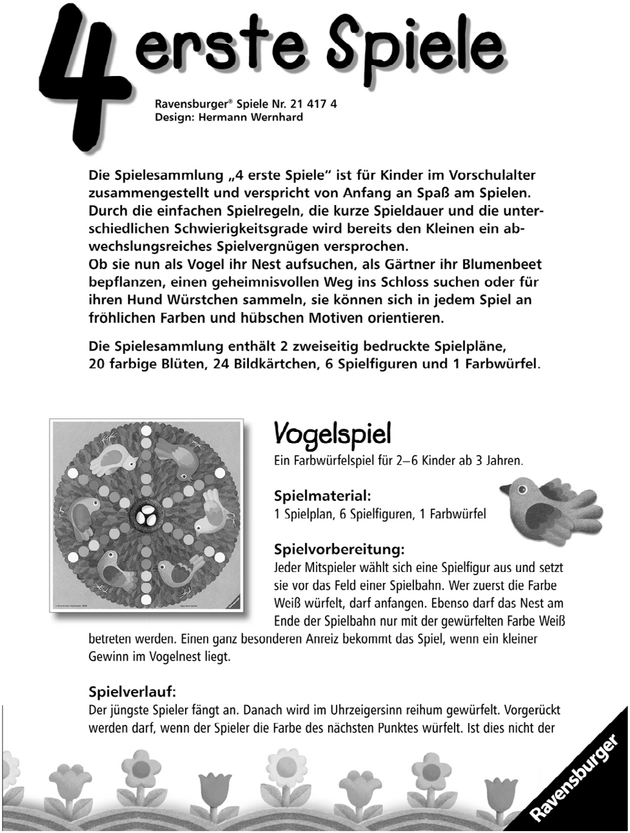 4 erste Spiele - Unterhaltsame Kinderspiele für die Kleinsten