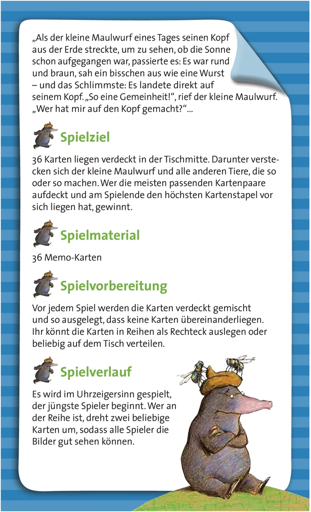 Vom kleinen Maulwurf - Das maulwurfstarke Memo-Spiel für Kinder