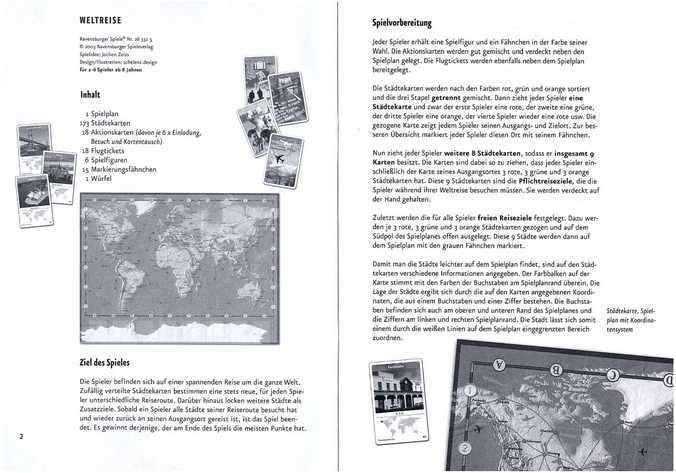 Weltreise - Spielanleitung für ein abenteuerliches Brettspiel