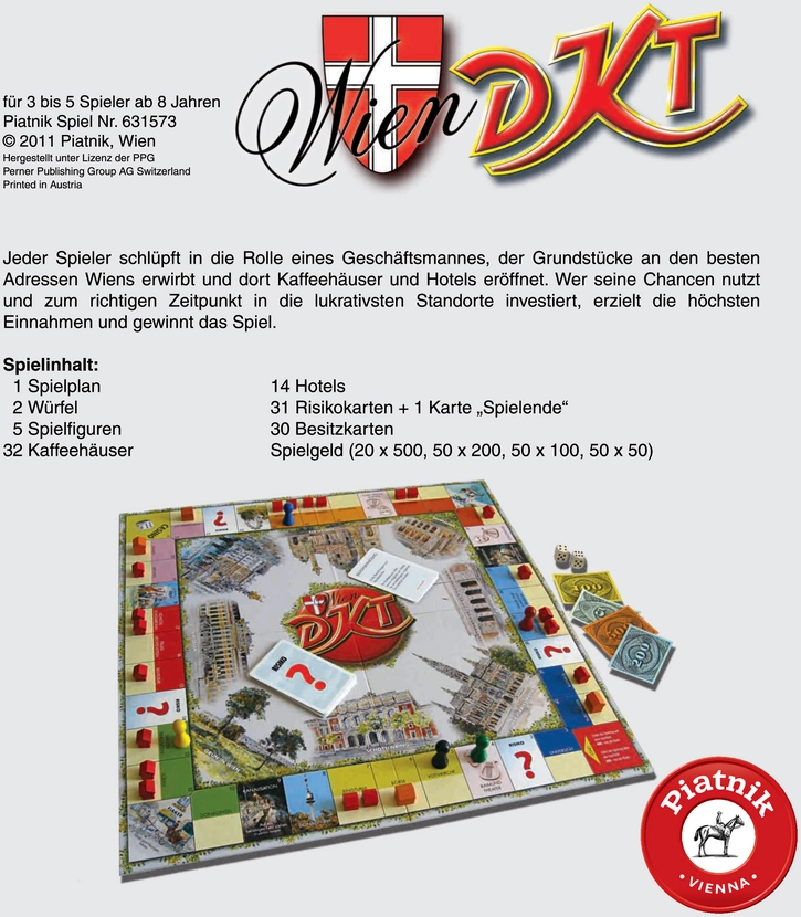 Wien DKT - Brettspiel für strategische Investitionen in Wien