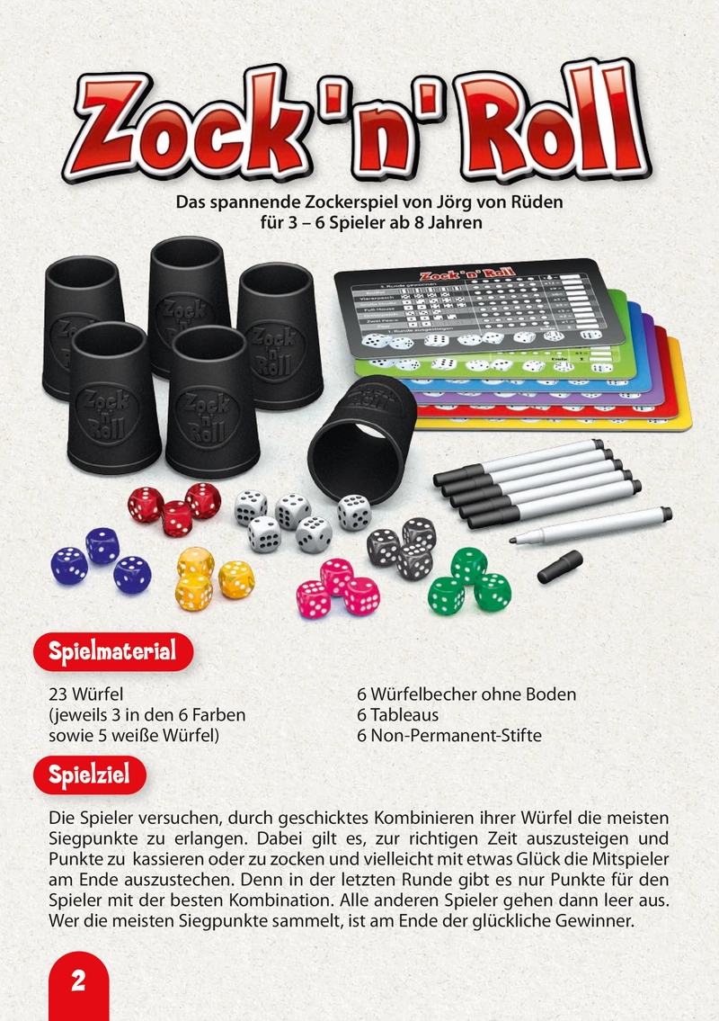 Zock ’n‘ Roll - Das spannende Würfelspiel für Kniffel-Fans